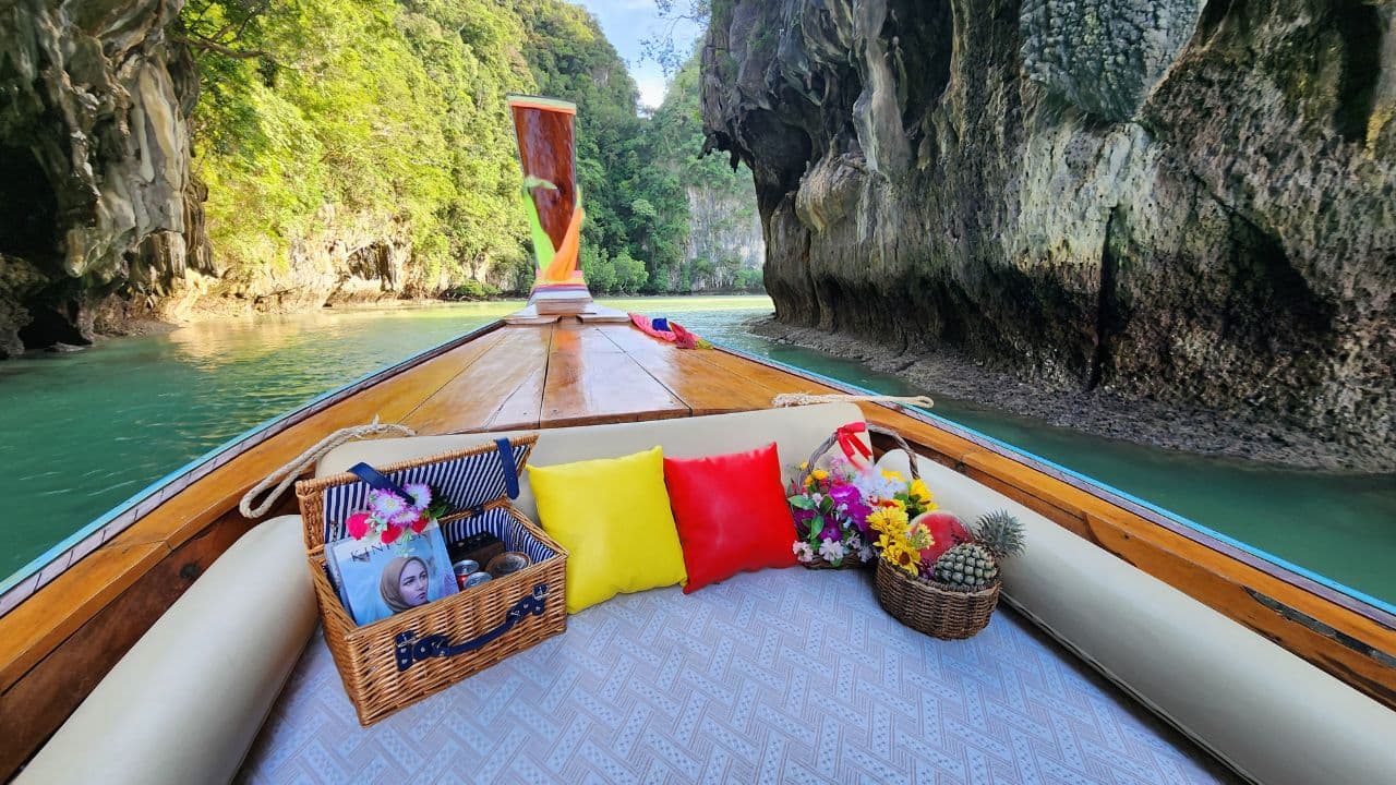Krabi Islands Private Longtail Tour - premium luxury longtail boat hong island lagoon