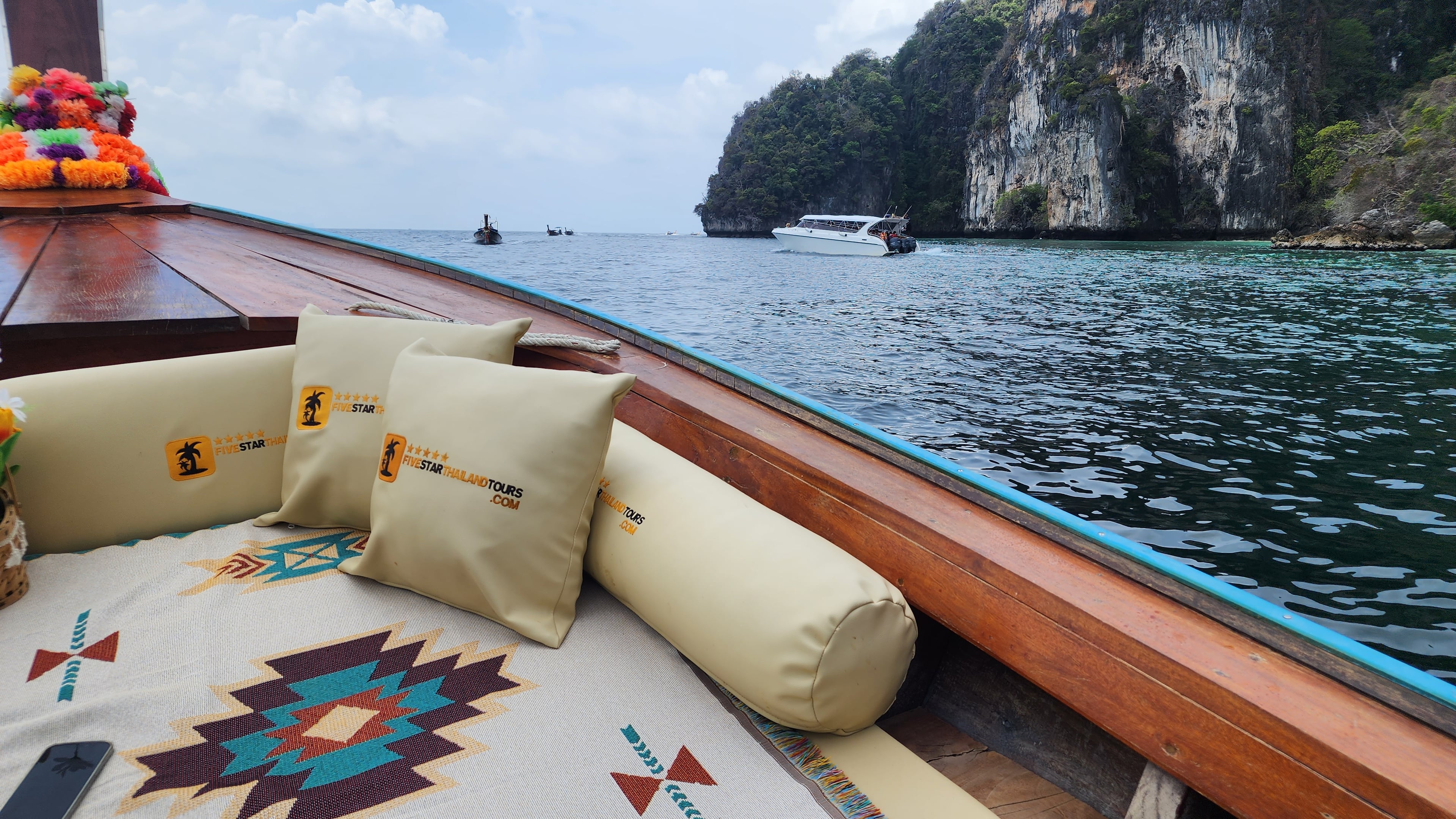 Phi Phi Islands Private Longtail Boat Tour - 06 five star thailand private longtail boat in blue lagoon phi phi