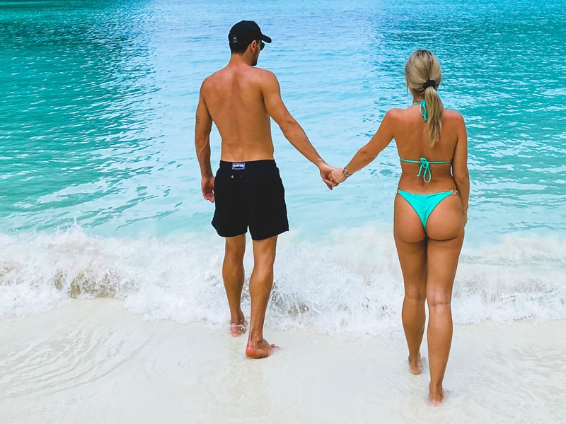 Couple Walking On The Beach At Maya Bay On Phi Phi Island Tour