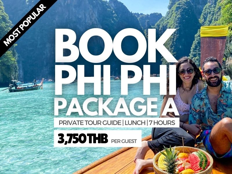 Package A Phi Phi Tour Most Popular Private Longtail Boat tour Leaving From Phi Phi Island 1