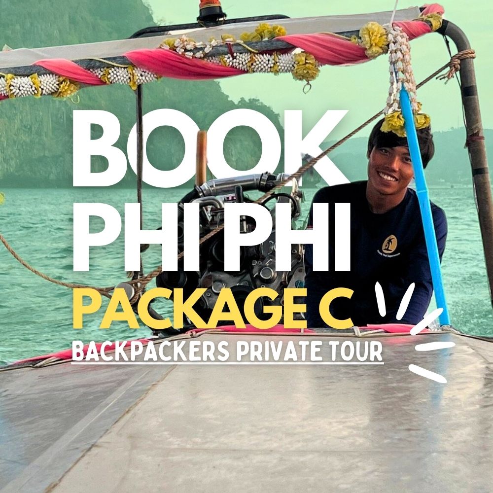 Cheapest Backpacker Budget Private Longtail Boat Tour arround Koh Phi Private Boat Tour Starting on Phi Don Island