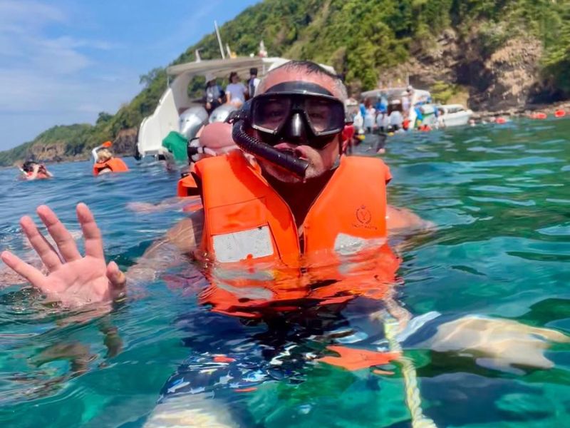 snorkeling on phi phi island one day