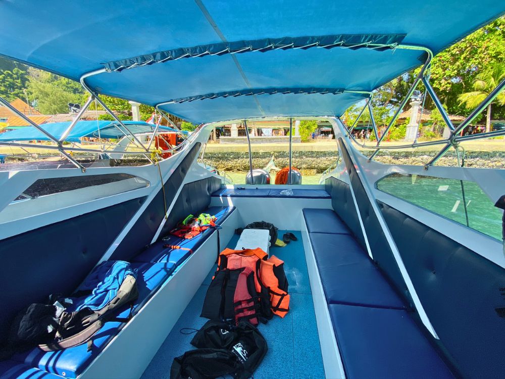 Phi Phi Island Speedboat Interior Seating