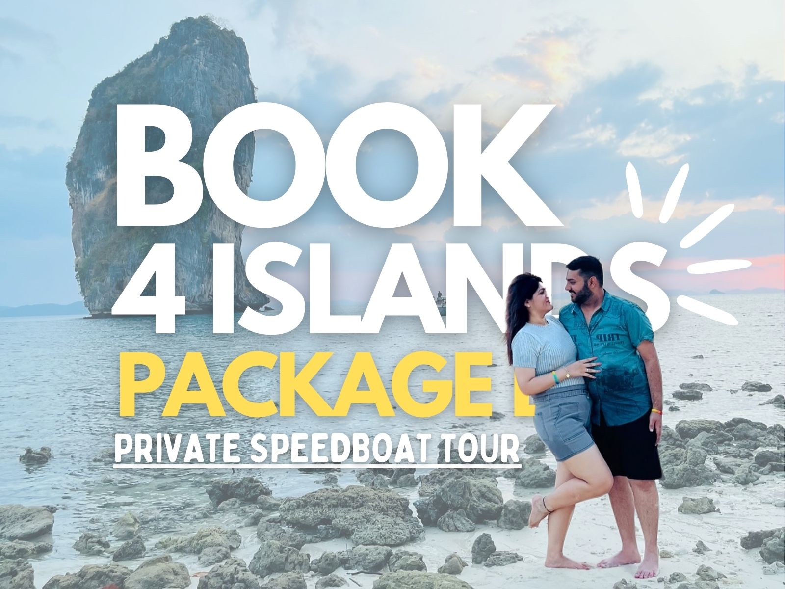 Private Speedboat Boat Tours to the Krabi 4 Islands Koh Gai, Koh Tup, Koh Mor and Koh Poda