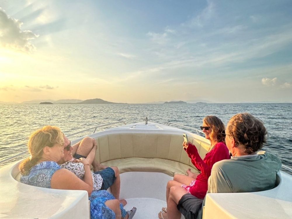 private speedboat charter tour for families and friends from krabi or ao nang sunrise departure